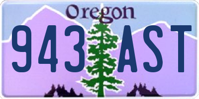 OR license plate 943AST