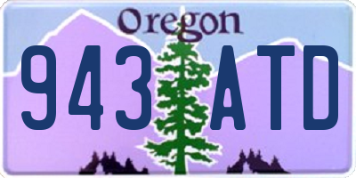 OR license plate 943ATD