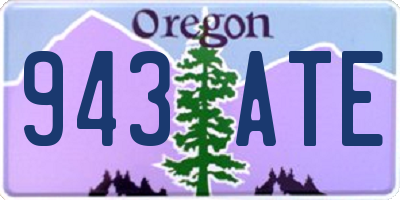 OR license plate 943ATE