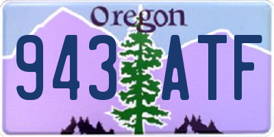 OR license plate 943ATF