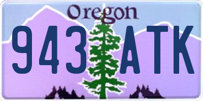 OR license plate 943ATK