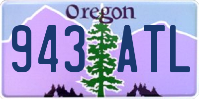 OR license plate 943ATL