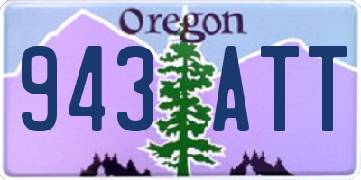 OR license plate 943ATT