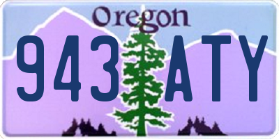 OR license plate 943ATY
