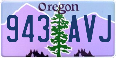 OR license plate 943AVJ