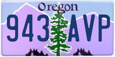 OR license plate 943AVP