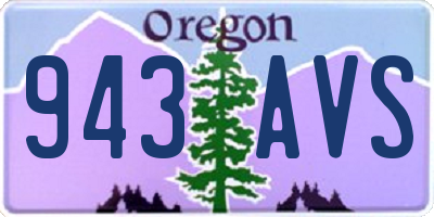 OR license plate 943AVS