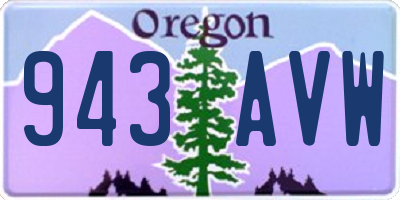 OR license plate 943AVW