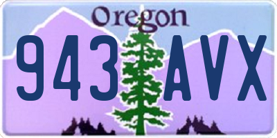 OR license plate 943AVX