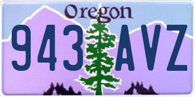 OR license plate 943AVZ
