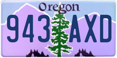 OR license plate 943AXD