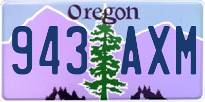 OR license plate 943AXM