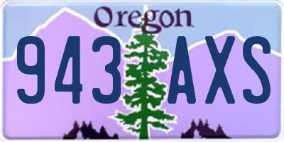 OR license plate 943AXS