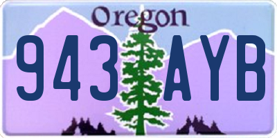 OR license plate 943AYB