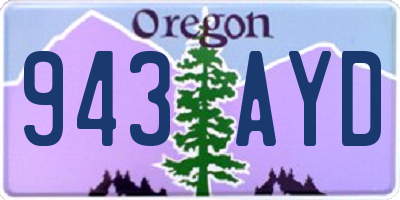 OR license plate 943AYD