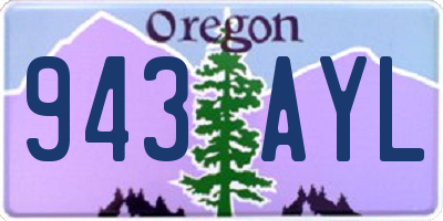OR license plate 943AYL