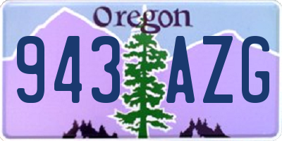 OR license plate 943AZG