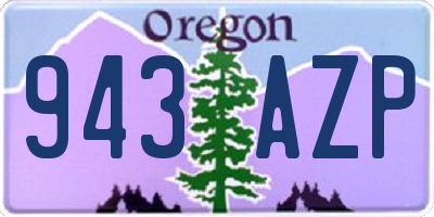 OR license plate 943AZP