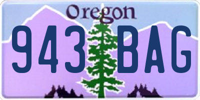OR license plate 943BAG