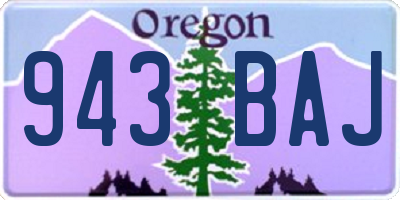 OR license plate 943BAJ