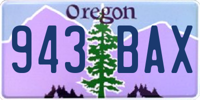 OR license plate 943BAX