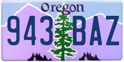 OR license plate 943BAZ
