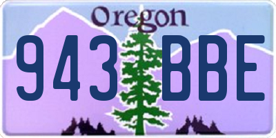 OR license plate 943BBE