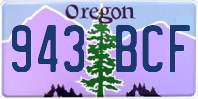 OR license plate 943BCF