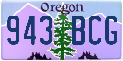 OR license plate 943BCG