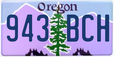 OR license plate 943BCH