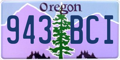 OR license plate 943BCI