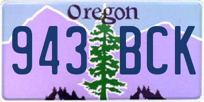 OR license plate 943BCK
