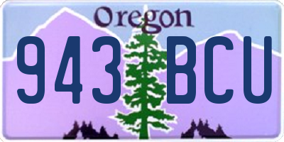 OR license plate 943BCU