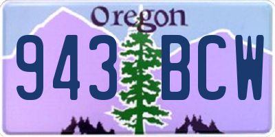 OR license plate 943BCW