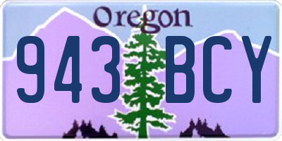 OR license plate 943BCY