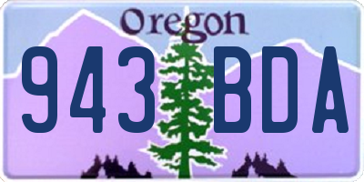 OR license plate 943BDA