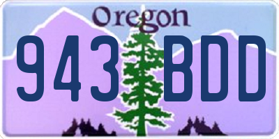 OR license plate 943BDD