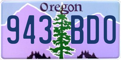 OR license plate 943BDO