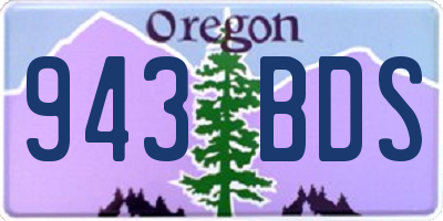 OR license plate 943BDS