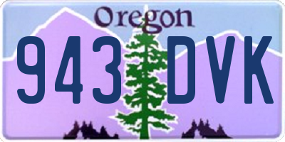 OR license plate 943DVK