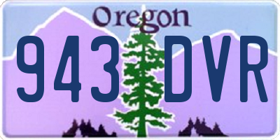 OR license plate 943DVR