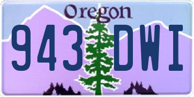 OR license plate 943DWI