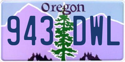 OR license plate 943DWL