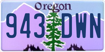 OR license plate 943DWN