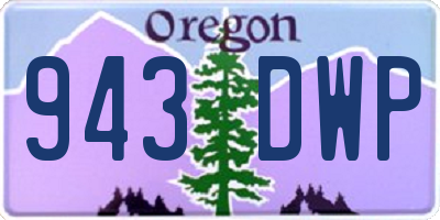 OR license plate 943DWP