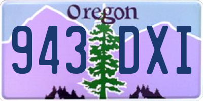OR license plate 943DXI
