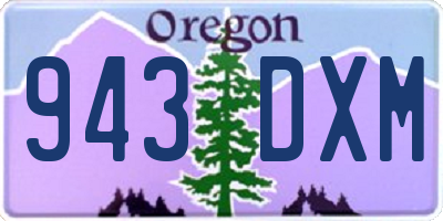 OR license plate 943DXM