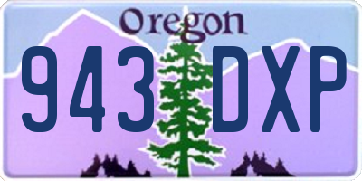 OR license plate 943DXP
