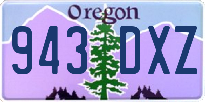 OR license plate 943DXZ