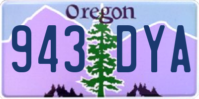 OR license plate 943DYA